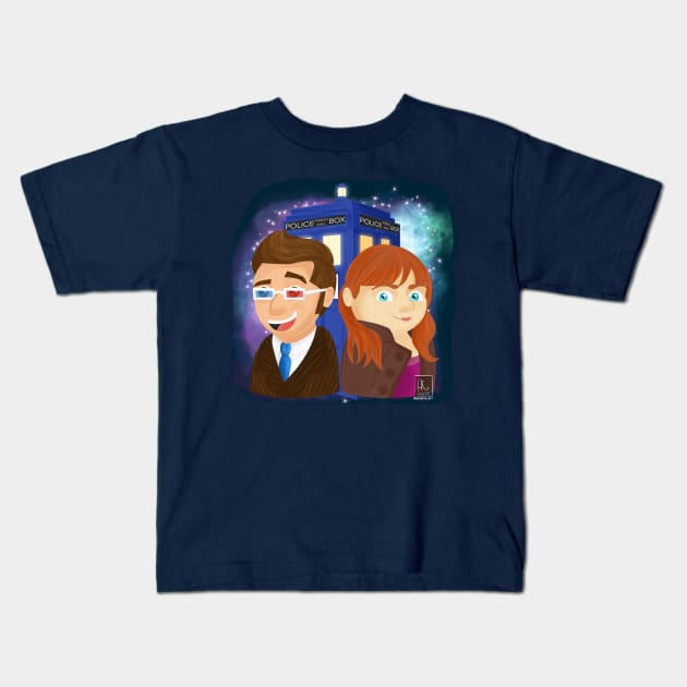 Doctor and Donna Kids T-Shirt by AC Salva